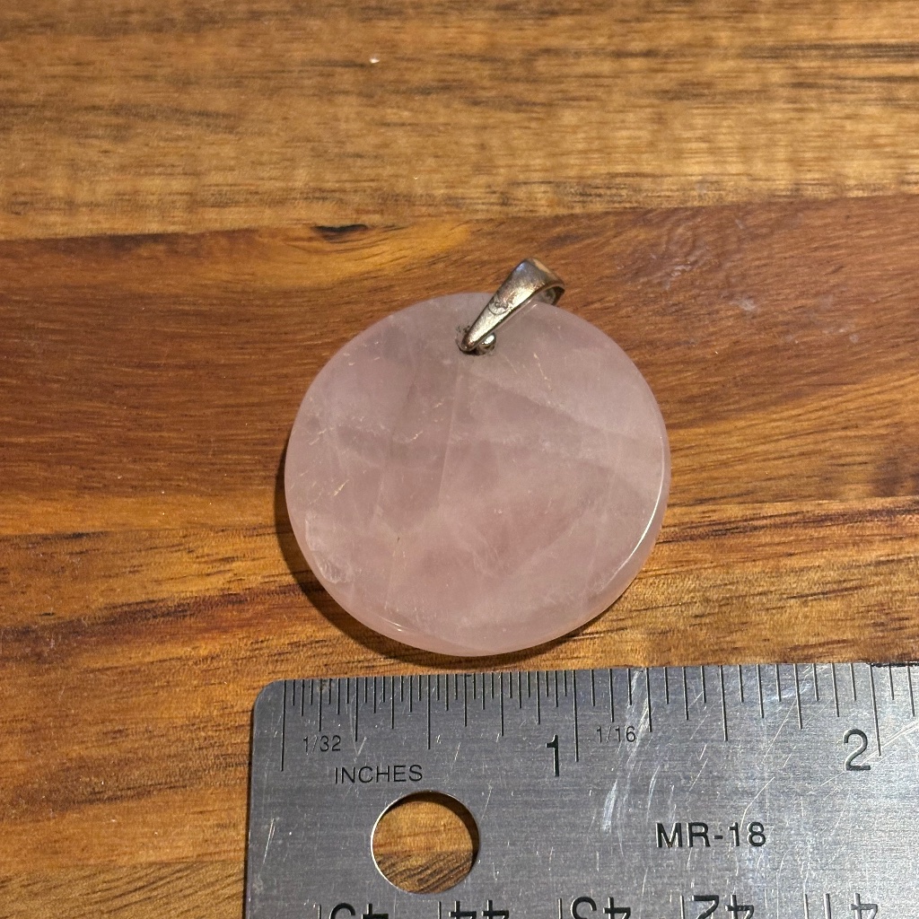 Rose Quartz And Silver Pendant 10$